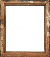 Antik arany-fekete fa képkeret, sarkaiban sérült, kopott, belső méret: 24x20,4 cm