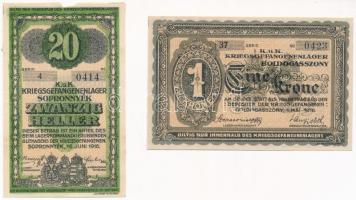 Boldogasszony / Hadifogolytábor 1916. május 1. 1K arab sorozat- és sorszámmal + 
Sopronnyék / Hadif...