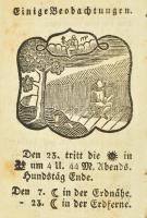 1834 Grätzer Taschenkalender auf das gemeine Jahr, tokkal, sérült gerinc / with paper case, damaged ...