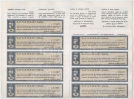 Budapest 1924. "Magyar Nemzeti Bank" részvény 100K-ról (2x), sorszámkövetők "029.487 ...