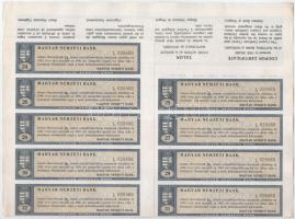 Budapest 1924. "Magyar Nemzeti Bank" részvény 100K-ról (2x), sorszámkövetők "029.487 ...