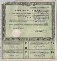 Budapest 1946. "A Salgó-Tarjáni Kőszénbánya Részvény-Társulat" részvényutalványa huszonöt ...