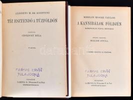 Alberto M. De Agostini: Tíz esztendő a Tűzföldön. Fordította: Cholnoky Béla. Magyar Földrajzi Társas...