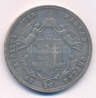1869GYF 1Ft Ag "Ferenc József / Angyalos címer" Körmöcbánya T:2 kis ph., patina 
Hungary ...