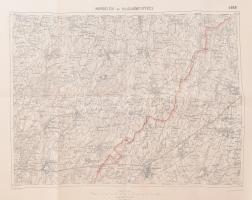 1925 Nyírbéltelek és Hajdúvámospércs környékének katonai térképe, M. Kir. Állami Térképészet, 47×71 cm