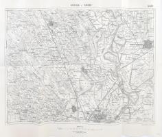 Kistelek és Szeged környékének katonai térképe, kiadja: M. Kir. Állami Térképészet, 47×57 cm