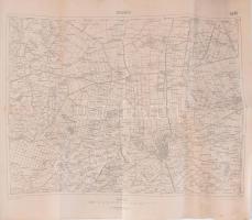 1912 Orosháza és környékének katonai térképe, kiadja: K.u.k. Militärgeographisches Institut, 48×56 cm