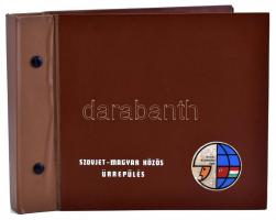 1980 Szovjet-magyar közös űrrepülés emlékalbuma, benne emléklapok borítékok, rajtuk Farkas Bertalan ...