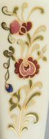 Zsolnay virág mintás porcelán vázácska. Kézzel festett, jelzett, hibátlan. m: 14 cm