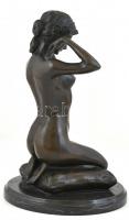 Ponsart, Paul (1882-1915, francia szobrász) - "Női akt" öntött, patinázott bronzfigura, pá...