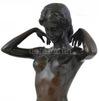 Ponsart, Paul (1882-1915, francia szobrász) - "Női akt" öntött, patinázott bronzfigura, pá...