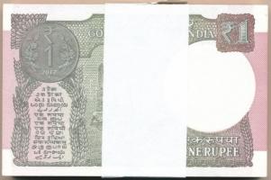 India 2017. 1R (100x) kötegelővel, sorszámkövetők T:I 
India 2017. 1 Rupee (100x) with wrapper, seq...