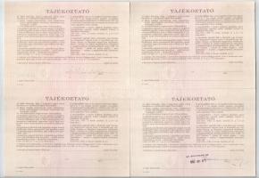 Budapest 1991. "Országos Kárrendezési és Kárpótlási Hivatal" kárpótlási jegye 1000Ft-ról (...