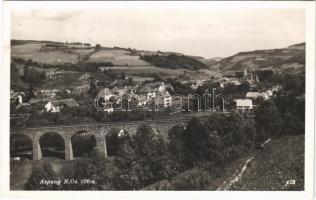 1938 Aspang, general view, railway bridge, viaduct. Verlag A. Pelnitschar