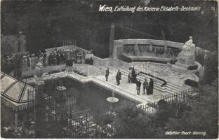 1907 Wien, Vienna, Bécs; Enthüllung des Kaiserin Elisabeth-Denkmals / Unveiling ceremony of the Empress Elisabeth of Austria (Sisi) Monument / Erzsébet királyné (Sissi) szobor leleplezési ünnepsége. Hofatelier Floeck-Hietzing. B.K.W.I.