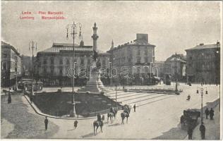 Lviv, Lwów, Lemberg; Plac Maryacki / Maryackiplatz / sqaure, tram