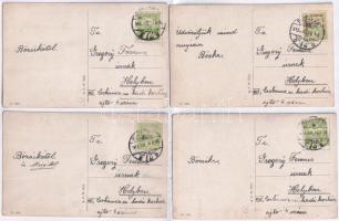 4 db RÉGI osztrák-magyar katonai képeslap: "Miatyánk" Setkowicz szignóval / 4 pre-1945 WWI...