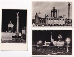 1938 Budapest XXXIV. Nemzetközi Eucharisztikus Kongresszus / 34th International Eucharistic Congress - 3 db régi képeslap / 3 pre-1945 postcards