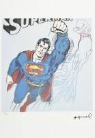 Andy Warhol (1928-1987): Superman Litográfia, papír. Sorszámozot 54/100 jelzett a nyomaton. Georges Israel editeur szárazpecséttel is jelzett, hozzá tanúsítvány. Lithography with attest 38,3x56,3 cm