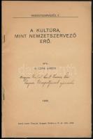 N. Czike Gábor: A kultúra, mint nemzetszervező erő. Nemzetszervezés II. Szeged, 1936, Szent István T...