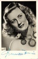 Simor Erzsi színésznő aláírása fotólapon