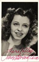 Nagykovácsi Ilona színésznő aláírása dedikált fotólapon