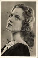 Szörényi Éva színésznő aláírása fotólapon