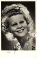 Dayka Margit színésznő aláírása fotólapon