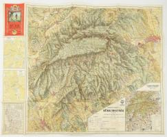 1933 Bükk hegység, Kirándulók térképe 7. sz., 1 : 50.000, M. Kir. Állami Térképészet, 88,5x68,5 cm