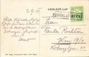 1914 Püspökladány, utca, Rákóczi szálloda, Szűcs László üzlete + "PÜSPÖKLADÁNY P.U."