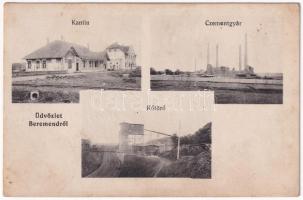 1914 Beremend, Cementgyár, kantin és kőtörő (EK)