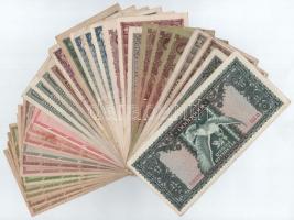 1945-1946. 30db-os Pengő bankjegytétel, közte B-Pengők és Adópengők T:III,III-