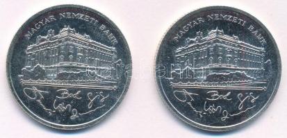 1992. 200Ft Ag "MNB" (2x) T:1- Adamo F13