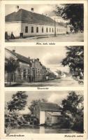 1937 Zalakomár, Komárváros; Római katolikus iskola, utca, Kollár-féle malom (EK)