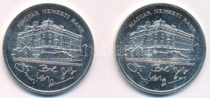 1992. 200Ft Ag "MNB" (2x) T:1- Adamo F13