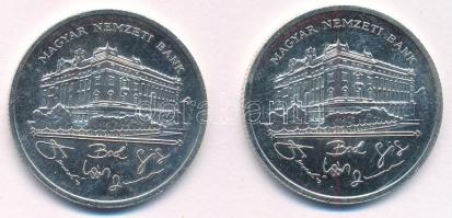 1992. 200Ft Ag "MNB" (2x) T:1- Adamo F13