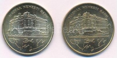 1993. 200Ft Ag "MNB" (2x) T:1- patina Adamo F13