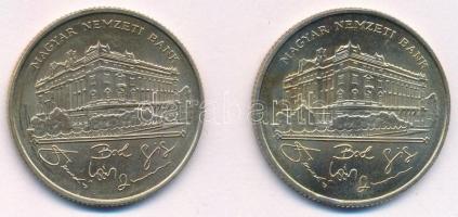 1993. 200Ft Ag "MNB" (2x) T:1- patina Adamo F13