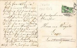 1911 Zenta, Senta; a tűzvészben leégett római katolikus templom romjai / ruins of the Catholic churc...