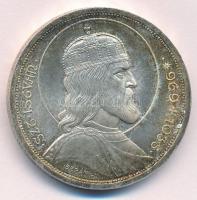 1938. 5P Ag Szent István T:1- patina Adamo P8.1