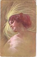 1921 Italian lady art postcard. B.K.W.I. 702-2. s: Guerzoni (EK)