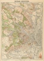 cca 1930-1940 5 db Budai hegyek térképe, terv.: Dr. Vigyázó János, 1 : 50.000, Bp., M. Kir. Állami T...
