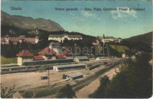 1925 Sinaia, Vedere generala, Gara, Posta, Caraiman, Palace si Cazinoul / railway station, trains, post office, casino palace (EM)