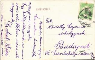 1911 Belovár, Bjelovar; Preradoviceva ulica, Národne Kavana / street, cafe / utca, Nemzeti Kávéház. ...