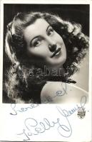 Kelly színésznő aláírása fotólapon