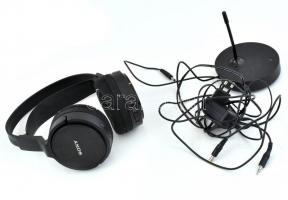 Sony MDR-RF811R vezeték nélküli sztereó fejhallgató, tartozékaival, használt állapotban, nem kipróbált