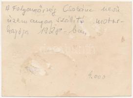 1928 Magyar Királyi Folyamőrség "CSOBÁNC" anyaghajója, üzemanyagellátó és parancsnoki hajó...