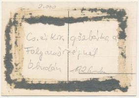 1926 Budapest III. Óbuda, cs. és kir. gőzbárka a Magyar Királyi Folyamőrség kötelékében / Dampfbarke...