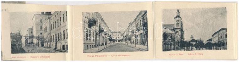 1916 Zoloshiv, Zloczów; ul. Pocztowa / leporellocard with post office, K.u.K. military barracks, cas...