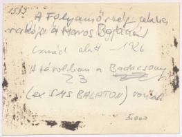 1926 Baja, Magyar Királyi Folyamőrség "MAROS" aknarakója, háttérben "BADACSONY" ...